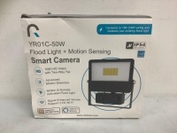 Flood Light+Motion Sensing Smart Camera, Appears New, Untested, Sold as is