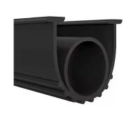 Wellco 16.5 ft. Black Universal Weatherproof Rubber Seal Strip Installs Easily For Garage Door Top and Side Seal