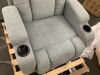 Clihome Grey Single Motor Power Lift Recliner Chair Polyester Massage Chair with USB Charging Port, Cup Holders - 5