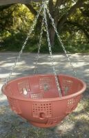 3PK Betta Basket Planters 12 Side Panel Hanging Chain Plants Veggies Flower Pot