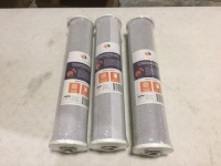 Lot of (3)&nbsp;Aquaboon Big Blue Coconut Shell Water Filter Cartridges. Appear New