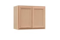 Hampton Bay Recessed Panel 30 in. W x 12 in. D x 24 in. H Assembled Wall Bridge Kitchen Cabinet in Unfinished