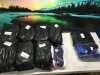 Lot of (15) Pink/Black & (2) Blue/Black Tennis Shoes