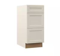 Hampton Bay Designer Series Melvern 15 in. W x 21 in. D x 34.5 in. H Assembled Shaker 3-Drawer Base Bath Cabinet in Cloud