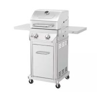 Nexgrill 2 Burner Stainless Steel Propane Gas Grill with Folding Side Shelves