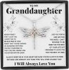 OC9 Gifts Granddaughter Necklace Gift from Grandma or Grandpa with Message Card and Gift Box for Birthday, Graduation and Christmas