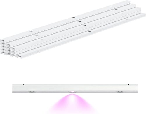 APPECK 13PCS Track Kit for Permanent Outdoor Lights, 50ft Tracks Channel, Only Compatible with C5111 Outdoor Permanent Eave Lights, White