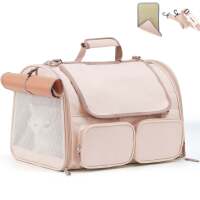 FUKUMARU Cat Backpack Carrier, Expandable Small Pet Carriers for Cats with 4 Pockets