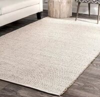 nuLOOM Elfriede Solid Jute Natural 8 ft. Square Rug