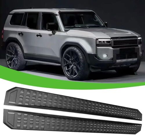 Black Aluminum Running Boards for Toyota Land Cruiser LC250 Prado J250 2024-2025