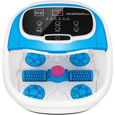 Automatic Heated Shiatsu Massage Foot Bath Spa w/ Pumice Stone 