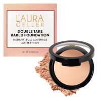 Baked Double Take Powder Foundation - Porcelain - Buildable Medium to Full Coverage - Matte Finish