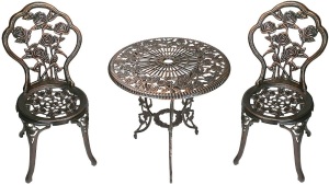 Oakland Living 3-Piece Rose Bistro Set with 23.5-Inch Cast aluminum Top Table. Appears New