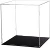 Evron Display Case for Collectibles Assemble Clear Acrylic Box Alternative Glass Case for Display Action Figures Home Storage & Organizing Toys (17.7x17.7x17.7 in)