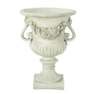CHRISTOPHER KNIGHT HOME Isia 17.3 in. W x 24 in. H White Moss Lightweight Concrete Garden Urn Planter