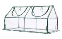 Aoodor 6 ft. W x 3 ft. D x 3 ft. H Portable Mini Greenhouse Kit with 2 Roll-up Zipper Doors, Transparent