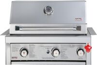 Swiss Grills Built-In 320 with 4-Tubular Burners, 65,000 BTU, 27.5x11x22-Inch