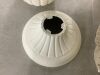 Pure Garden 16 in. W x 18 in. H-in. Plastic Urn Planter 2-Pack, White - Missing 1 Base - 3