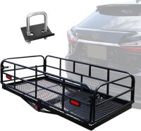 OKLEAD 500 Lbs Heavy Duty Hitch Mount Cargo Carrier 60" x 24" x 14.4", Fits 2" Receiver
