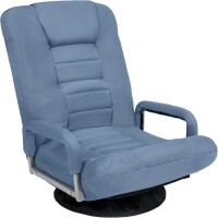 Gaming Floor Chair w/ 360-Degree Swivel, Armrest, Adjustable Backrest