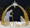 6' Lighted 2D Christmas Nativity Scene Outdoor Decor w/ Twinkling LED Lights