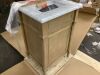 Home Decorators Collection Aberdeen 24 in. Single Sink Antique Oak Bath Vanity with Carrara Marble Top - Damaged Top - 3