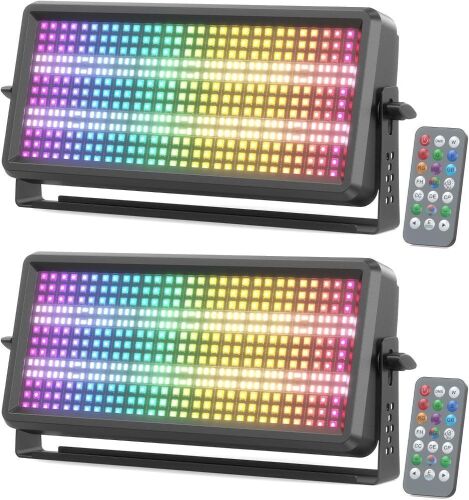 180W Led Stage Light Bar, Wall Washer Light Support 4/11/165Ch DMX, RDM, Sound Activated, 2 Pack