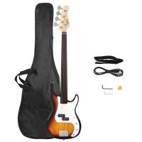 Glarry Professional Sunset Color Electric Bass Guitar Kit for Beginners