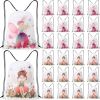 Lot of (2) Flower Fairy Drawstring Bags, 24 Pc, 16.5 x 12.6 Inch