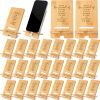 Engraved Bamboo Phone Stands, 36pc