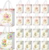 Lot of (2) 24pc Reusable Non Woven Tea Party Goodie Bags, 8 x 4 x 10 inch
