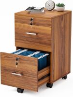VINGLI 2-Drawer Rolling File Cabinet with Lock, 26.5" H