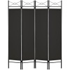 4-Panel Folding Privacy Screen Room Divider Decoration Accent, 6ft. Appears New