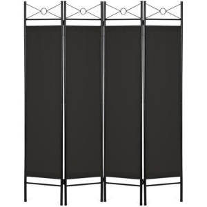 4-Panel Folding Privacy Screen Room Divider Decoration Accent, 6ft. Appears New