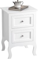 White 2 Drawer Night Stand