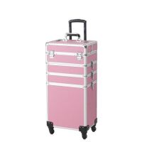 4 in 1 Makeup Train Case Rolling Cosmetic Trolley