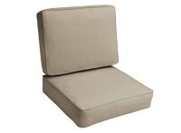 SORRA HOME 22 in. x 22 in. x 4 in. Outdoor Corded Cushion Set in Sunbrella Canvas Taupe