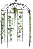 VINGLI Metal Garden Arbor Birdcage Shape