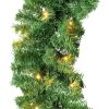 9Ft Pre-Lit Christmas Garland W/ 2-In-1 Led Lights