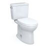 TOTO Drake 12 in. Rough In Two-Piece 1.6 GPF Single Flush Elongated Toilet in Cotton White, SoftClose Seat Included