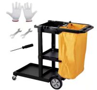 VEVOR Janitorial Platform Cleaning Cart with PVC Bag