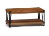 Alaterre Furniture Ryegate 48 in. Natural Rectangle Wood Top Coffee Table with Shelf