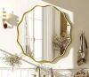 Gold 24 in. W x 24 in. H Round Modern Aluminum Alloy Deep Framed Mirror