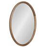 Kate and Laurel Hogan 24 in. x 36 in. Classic Oval Framed Rustic Brown Wall Accent Mirror