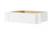 Hampton Bay Leyton 30 in. W x 21 in. D x 7.5 in. H Ready To Assemble Plywood Slim Shaker Knee Drawer Base Cabinet in Alpine White