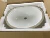 19-1/2 in. x 16 in. Oval Undermount Vitreous Glazed Ceramic Lavatory Vanity Bathroom Sink Pure White - 2