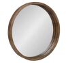 Kate and Laurel Hutton Round Natural Wall Mirror 22"