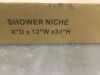 12 in. W x 36 in. H x 4 in. D Waterproof Recessed Shower Niche with Double Shelves in Matte Black, No Tile Needed - 4