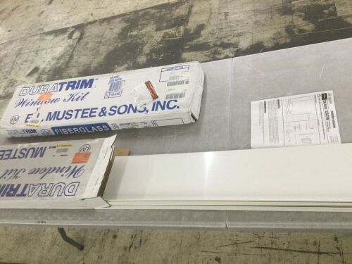 Lot of (2) MUSTEE Duratrim 8 in. x 8 in. x 36 in. 5-Piece Easy Up Adhesive Tub/Shower Window Panel in White