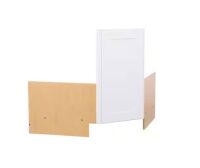 Hampton Bay Shaker 36 in. W x 24 in. D x 34.5 in. H Partially Assembled Corner Sink Base Kitchen Cabinet in Satin White